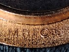 Vintage Mrf 89 Oval Picture Photo Frame Cobalt Blue Enamel Gold Tone Floral 4 5 