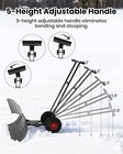 29  Snow Shovel With Wheels Dual-rod Metal Snow Removal Pusher Plow For Driveway
