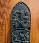 Antique Primitive Cast Iron Boot Match Safe Holder