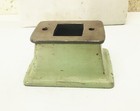 Vtg Antique Cast Iron Part Machine Base Square Riser Foot Steampunk Industrial