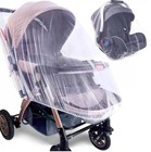 Baby Safe Mosquito Net - Durable  Washable Insect Protection For Strollers Blue