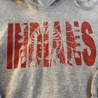 Indians Graphic Hoodie Gray Size Youth Xl Football Sports High School Mascot