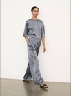 Vince 2 Pc Silk Lounge Pants Top Outfit Blue Women s Xl Nwt  660 Luxury