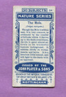 1908 John Player   Sons Nature Series Tobacco Card  34 The Mole