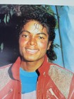 Vintage 1984 Michael Jackson Wall Poster Red Thriller Jacket Young Michael 24x16