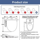 Smart Electric Bidet Toilet Seat Elongated White Remote Heated Water Dryer