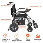 Lightweight 37 5 Lbs Foldable Electric Wheelchairs Max 265lbs  With Dual Motor