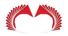 12 Pack Pennant Flags Small Mini Hand Held Solid Color Pennant On Sticks Red