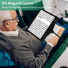 Large 5x Rechargeable Floor Magnifying Glass With Light And Stand 43 Led Floor M