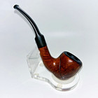 Yorkshire Estate Pipe Hand Made In France Bent Billiard Algerian Briar