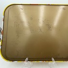 Vintage Yellow   Orange Floral Retro Metal Serving Tray 12x9 