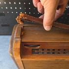 Vintage Philco Wooden Roll Top Case Portable Radio 1940 s Antique Untested As-is