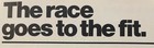 New Balance Running Shoe Ad                            The Race Goes To The Fit 