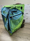Zuca Sport Rolling Bag   Frame Green   Turquoise Polka Dot Skating Rolling Cart