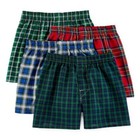 Hanes Big Boy s Ultimate Tagless Cotton Blend Tartan Plaid Boxer Shorts 4-pack