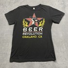 Beer Revolution Oakland  Ca T Shirt Back Size Medium 100  Cotton