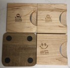 Lot 4 Wood Beer Coasters Bottle Opener Dogleg Founders Unsung Odell Coaster