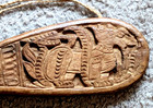 Antique Primitive Hand Carved Wood  Asian Home Protection Amulet  18 5  long 