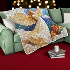 Angel Christmas Quilt Blanket Religious Holiday Throw Celestial Xmas Gift Throw