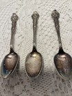 Charter Oak  1847 Rogers Silverplate  Set Of 3 Demitasse   Espresso Spoons  Mono