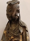 Antique Bronze Lu Dongbin Ancient Chinese Sculpture-fire Gilding- Ming Dynasty