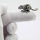 Vintage Italian Silver Beaver Figurine 800 Handmade Arezzo 1970s Detailed Rare