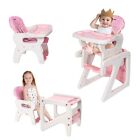 Sejoy Baby High Chair Infants Toddler Convertible Removable Tray Adjustable Seat