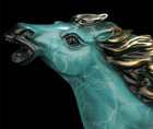 12  Regius Chinese Bronze Fengshui 12 Zodiac Year Horse Running Success Statue