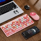 Pink 2 4g 86-keys Wireless Keyboard   Mouse Combo For Windows Pc Mac Universal