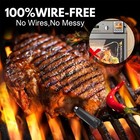 Smart Wireless Meat Thermometer For Bbq bluetooth 656ft Range Digital Food Me   