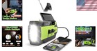 Emergency Crank Weather Radio With Solar Charger   3-mode Flashlight  14800mwh