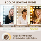 Vanity Mirror With Lights makeup Mirror With 17 Dimmable Led Bulbs  3 Color Ligh