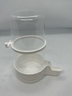 16 Oz Bird Cage Water Dispenser Siphon Tube Food Feeder Canary Parakeet As Is