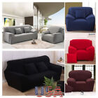 1 2 3 4 Seat Stretch Sofa Loveseat Cover Slipcover Elastic Couch Protector Set