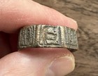 Roman   circa 1st Century A d   Bronze Finger Ring With Magical Symbols 