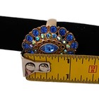 Rhinestone Large Cocktail Ring 6 75 Gold Tone Statement Medieval Mermaid Fairy