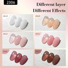 Canni 9ml Hema-free Jelly Gel Nail Polish Set- 6pcs Jelly Nude Pink Neutral