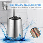 Toilet Bowl Brush Holder Set  2pack Silicone Stainless Steel Deep