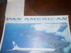 Vintage 1960 Pan American Airlines Travel Poster calander-24  By 17  Complete