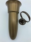 Crypt Mausoleum Bronze Vase 8 0 In With  epoxy  Disc Base Ring Support