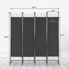 4-panel Folding Room Divider Privacy Screen Furniture Separator For Home Office