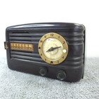 Emerson 671 Tube Radio Clock Bakelite Am Tabletop Vintage 1950 s Mcm Not Working
