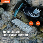 Mini Sluice Box Gold Panning Kit  12  Aluminum Alloy Gold Mining Equipment  16 P