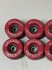 Vintage Chicago Imperial Red Roller Skates Wheel Lot Of 8 Great Condition 