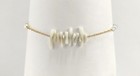 Lovely Vtg Genuine Natural Coral Freshwater Pearl 14k Gold Filled Anklet Chain