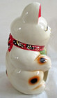 Vintage Ceramic White Lucky Cat Maneki Neko Waving Left Paw Raised 14 5 