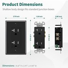 50pack Black Outlet Socket  Decora Duplex Receptacle  20 Amp 125 Volt With Plate