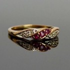 Women s Gift Band Ring 2ct Round Cut Lab Created Red Ruby 14k Yellow Gold Plated