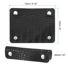Luggage Handle Wrap  2 Pack Irregular Pattern Pu Handbag Grip With Clasp  Black