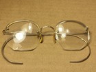 Antique Round Windsor Wire Rim Eyeglasses  Steampunk 12k Gold In Case 1930s 